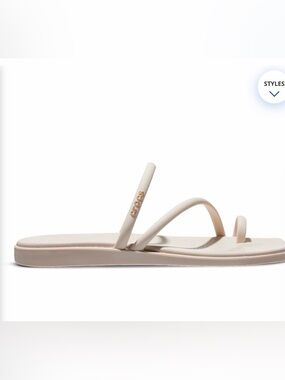 CROCS Women’s tan/nude/beige Strappy Sandal Slim